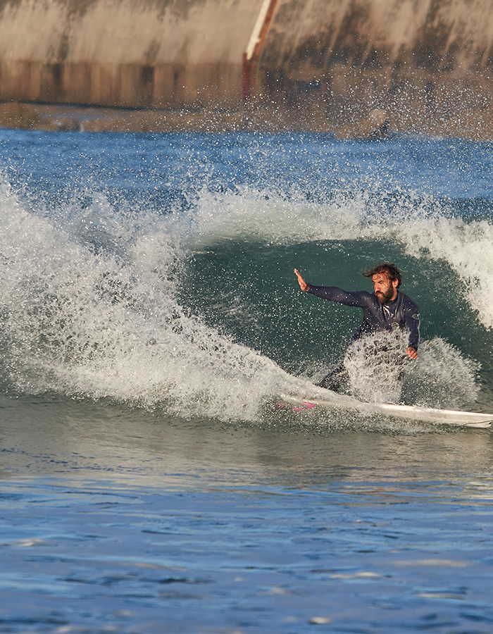 Rodrigo Campos surfing in peniche